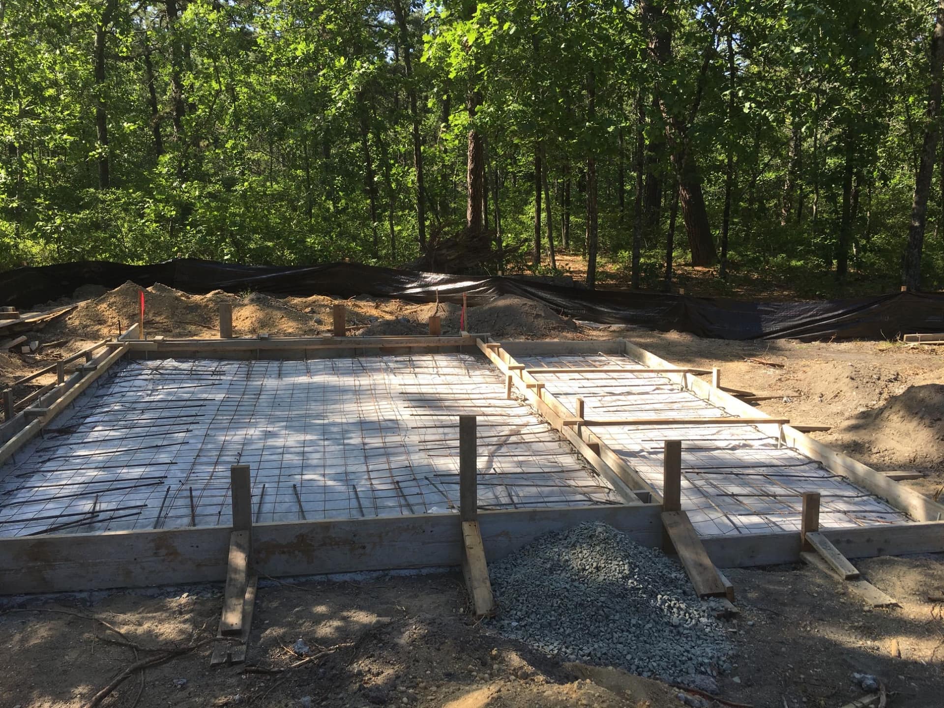Concrete Slabs — Shed, garage and addition slabs poured on a properly compacted base.